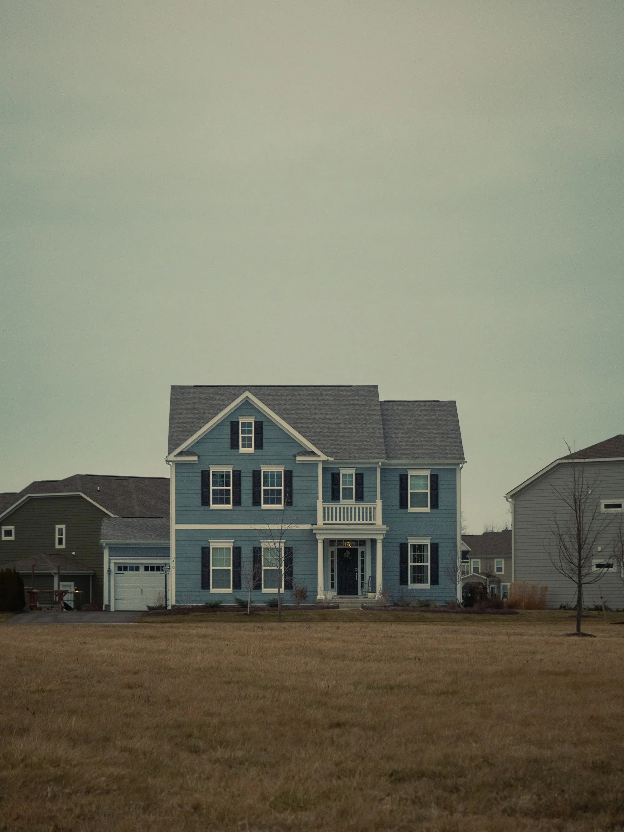 Front view of a suburban house
