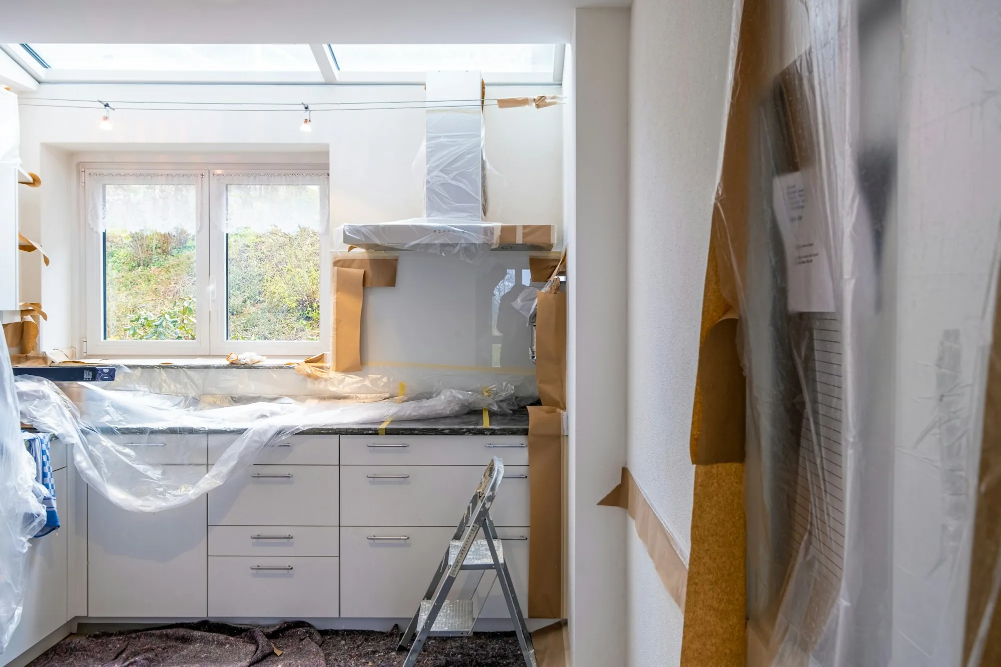 Building work on a home renovation project